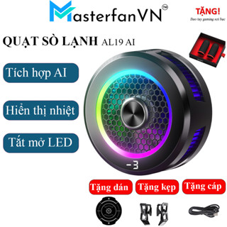 Quạt tản nhiệt điện thoại từ tính sò lạnh AL19 AI - Bản nâng cấp của AL02, AL11 Pro có hiển thị nhiệt độ