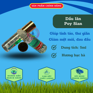  Dầu Thái Lan - Dầu lăn Núi - Dầu lăn thảo dược Poy Sian 5ml - Giúp tỉnh táo thư giãn tinh thần giảm mệt mỏi. 