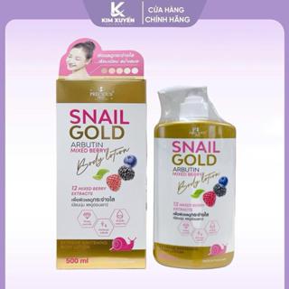 Sữa dưỡng thể body Snail Gold Arbutin Mix Berry Body Lotion Precious Skin 500ml