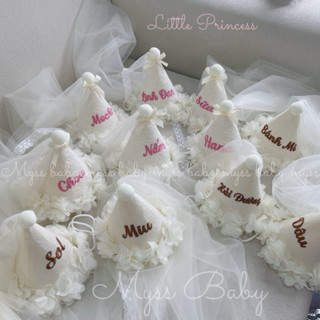 Mũ sinh nhật có thêu tên bé, nón Party MYSS BABY