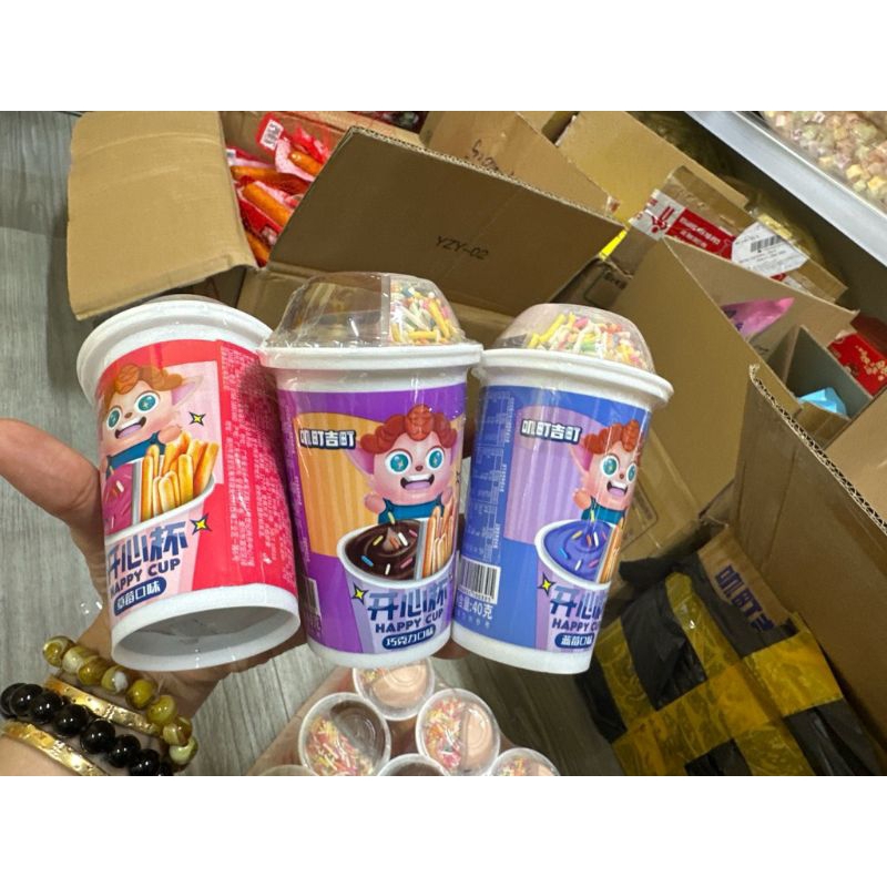 Combo 10 hộp bánh que chấm cốm mix 3 vị Sữa, Socola, Khoai Môn