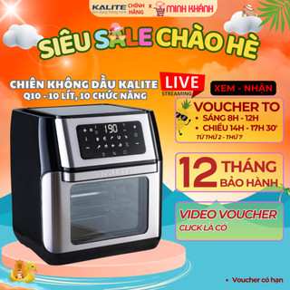  Nồi chiên không dầu Kalite Q10 - Giảm 95% lượng chất béo chiên gà nguyên con đa chức năng cao cấp 