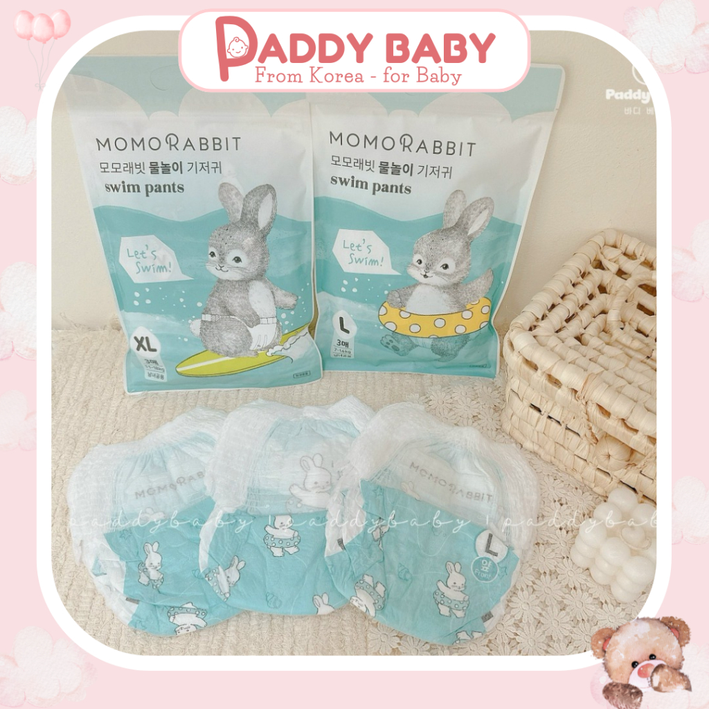 Túi 3 Bỉm bơi Momorabbit Hàn Quốc cho bé