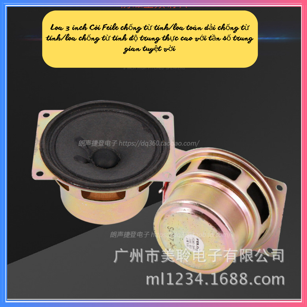 [Giá 1 loa] Loa toàn giải 3 inch 8 Ohm 5w nhập khẩu cao cấp | Loa Mid Treble độ trung thực cao Hifi 