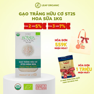 Gạo trắng hữu cơ ST25 Hoa Sữa Foods 1kg/hộp