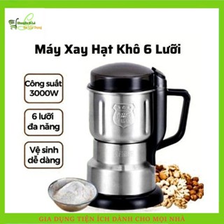 Máy xay hạt khô, xay bột, gia vị cà phê đa năng,công suất 300w,6 lưỡi dao cực bén, chất liệu cối inox, Máy xay hạt cafe