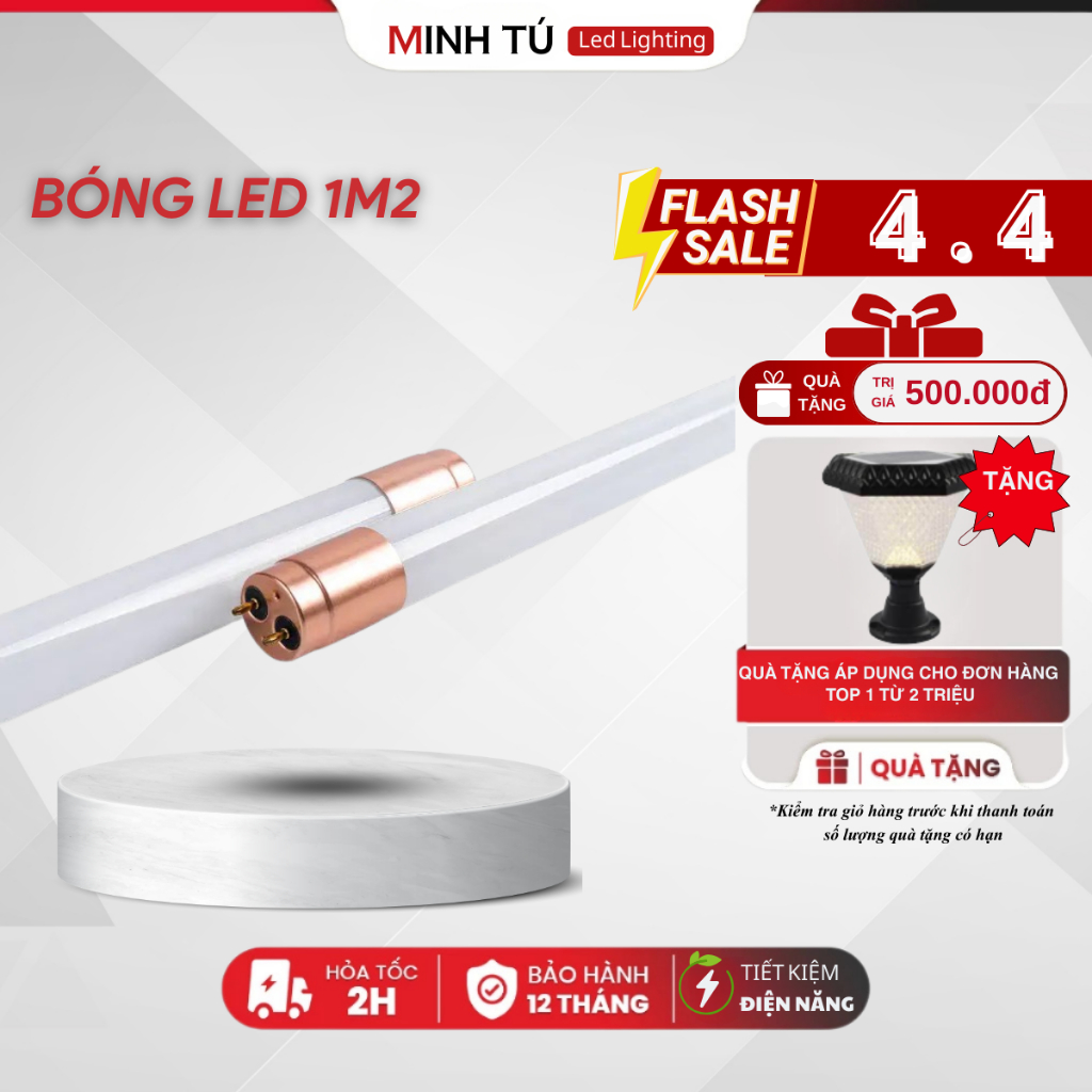 BỘ BÓNG TUÝP LED 60CM + MÁNG