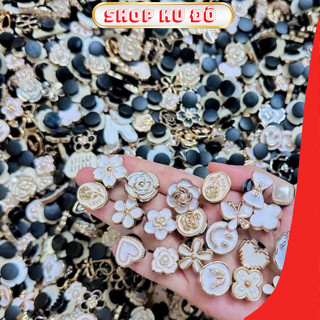 Charm giả kim, phụ kiện jibit gắn dép crocs, sét 12 cái