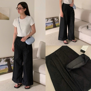 NUTCLOSET - Quần denim ống rộng gập gấu 81790_Q0534