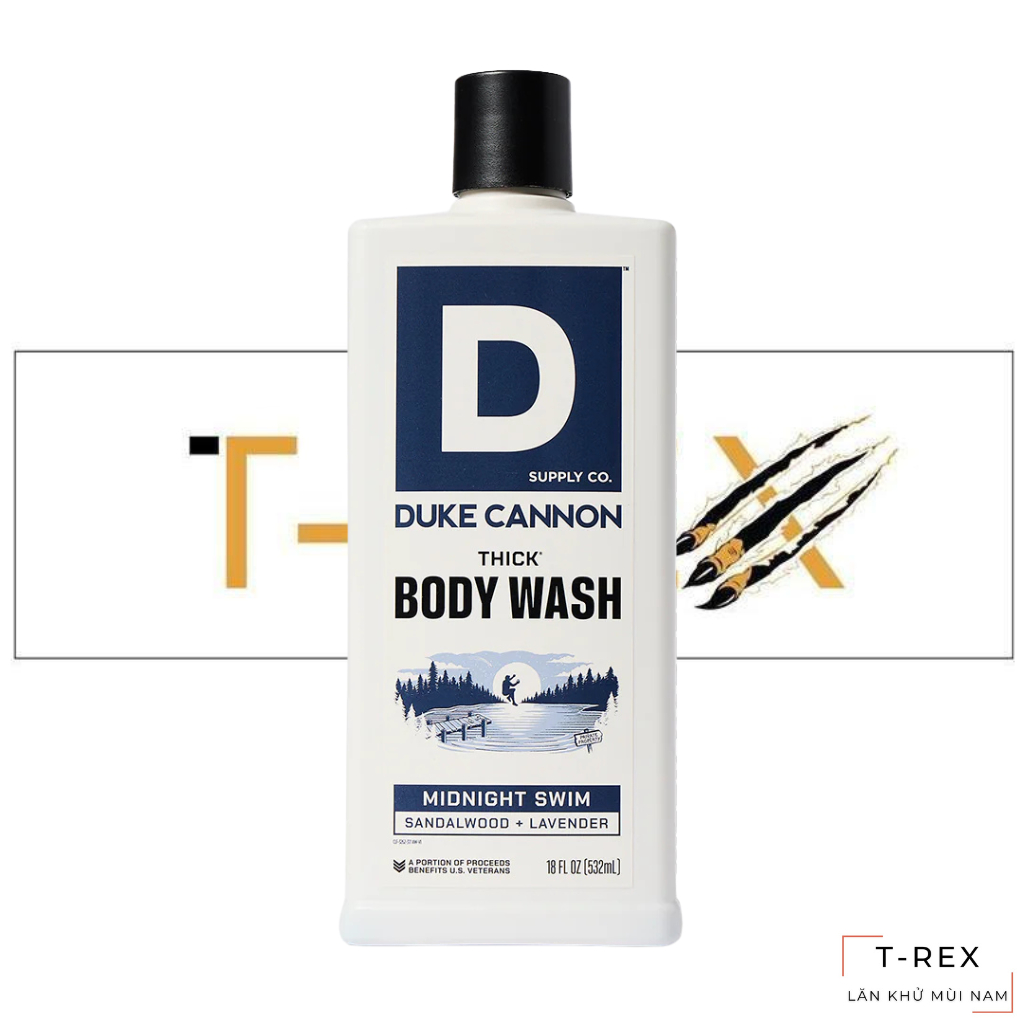 Sữa Tắm Duke Cannon Thick High-Viscosity Body Wash Midnight Swim 532ML