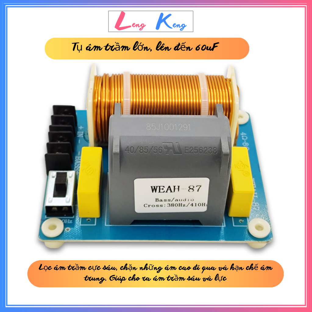Phân tần loa Sub Weah-87 công suất 1200w có thể sử dụng cho loa Sub hơi 30, sub 40, sub 50