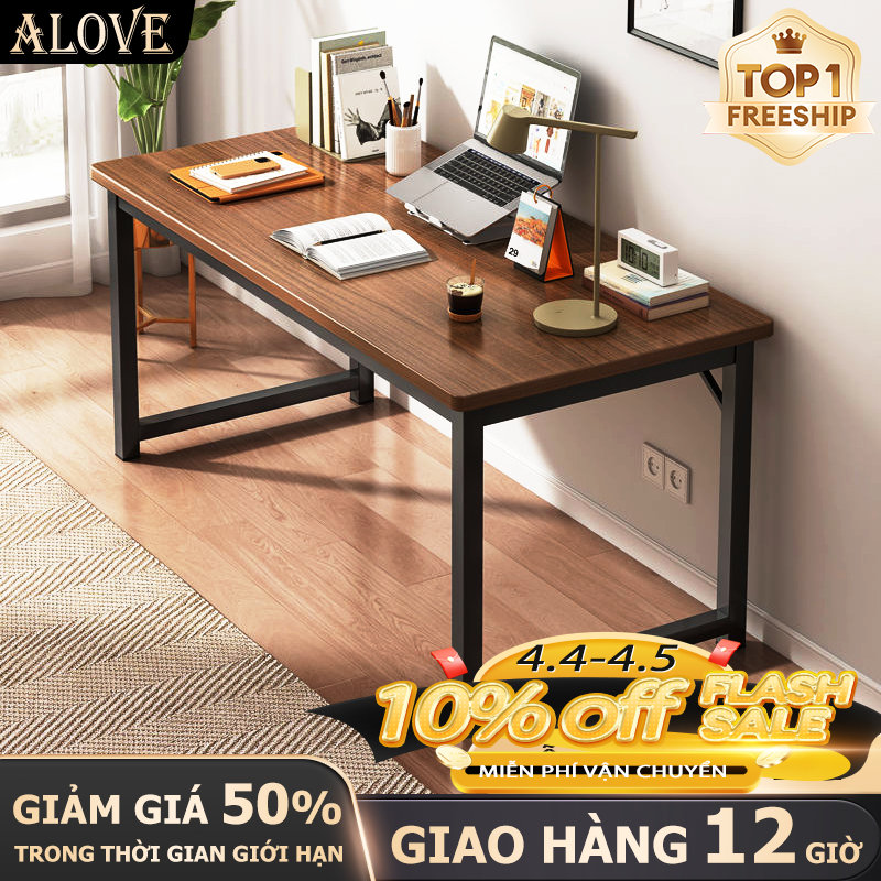 Bàn văn phòng Bàn làm việc cao cấp  chân sắt 4x4cm sơn tĩnh điện Mặt MDF 16mm, chịu tải 270kg