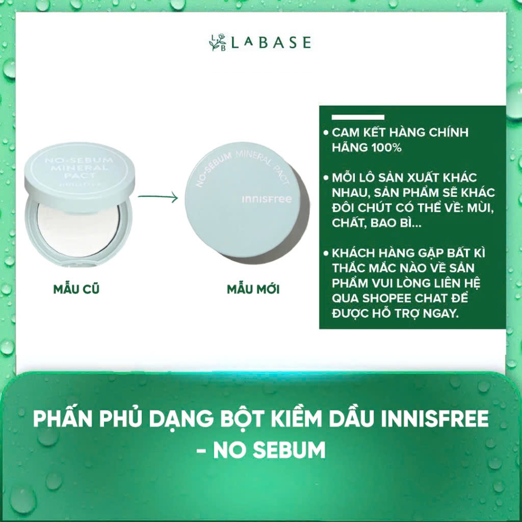 Phấn phủ dạng bột kiềm dầu Innisfree - No sebum
