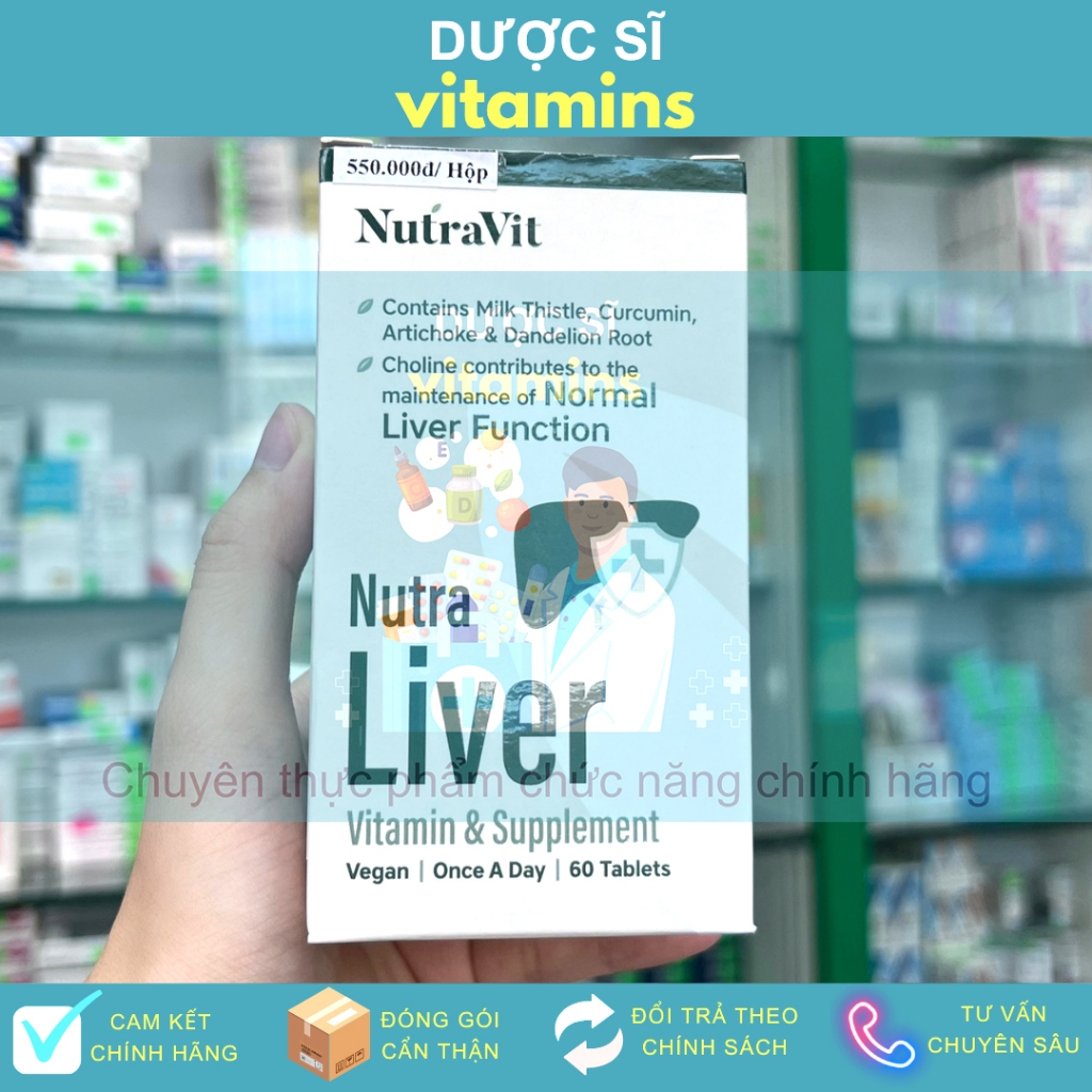 🍀 NUTRA LIVER - Liver Support Vitamins - Thực Phẩm Bảo Vệ Sức Khoẻ, Giúp Giải Độc, Tăng Cường Chức N