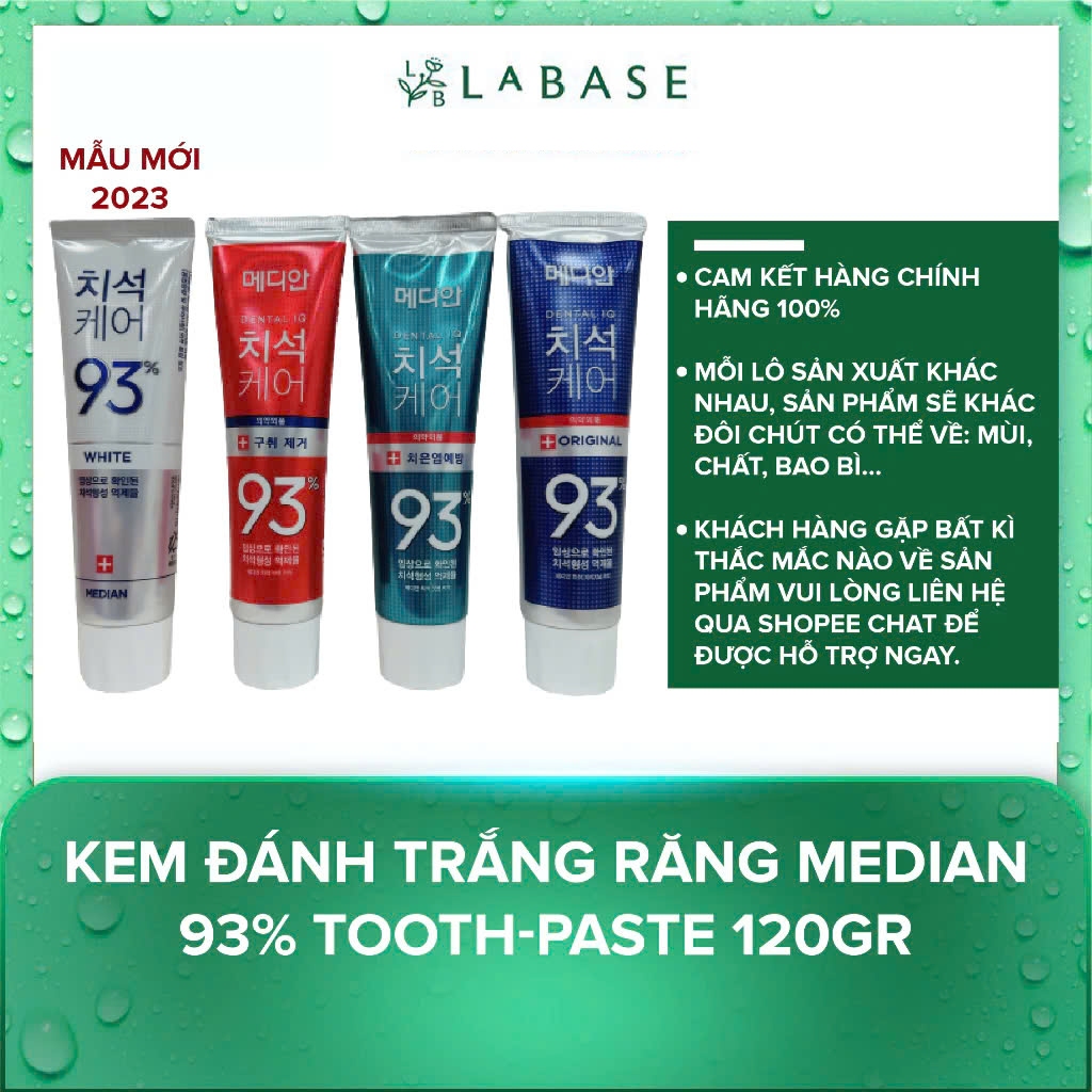 Kem Đánh Trắng Răng MEDIAN 93% Tooth-Paste 120gr