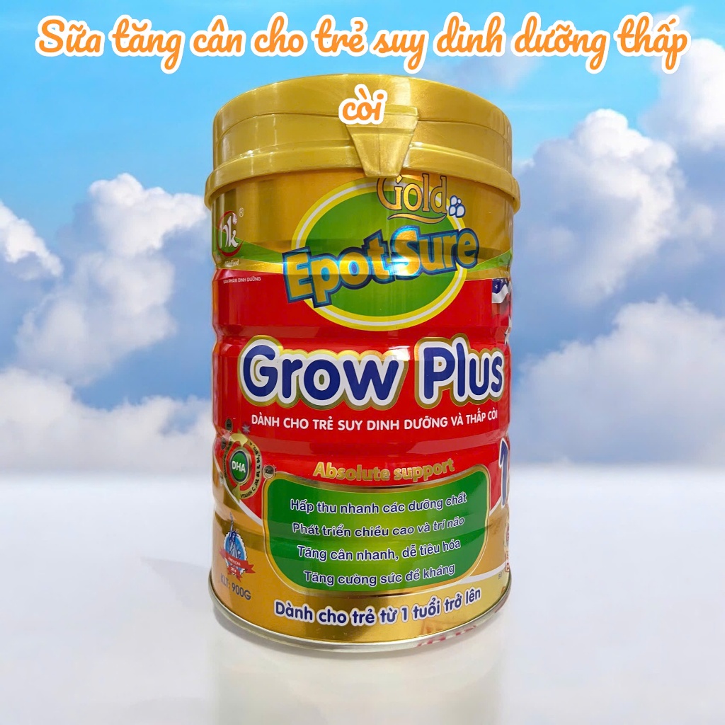 Sữa tăng cân Epot Sure Grow Plus 900g dành cho trẻ suy dinh dưỡng, thấp còi - Sữa Epotsure Grow Plus