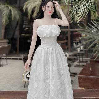 Váy tapta phối dây cổ
