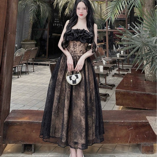 Váy tapta phối dây cổ