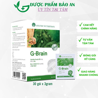 G-Brain Cốm hỗ trợ phát triển trí não, tăng sức khỏe não, tập trung, hộp 30 gói, Grand Nutrition