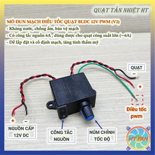 Mô đun mạch điều tốc điều khiển tốc độ quạt brushless bldc 12V pwm 18khz 25khz
