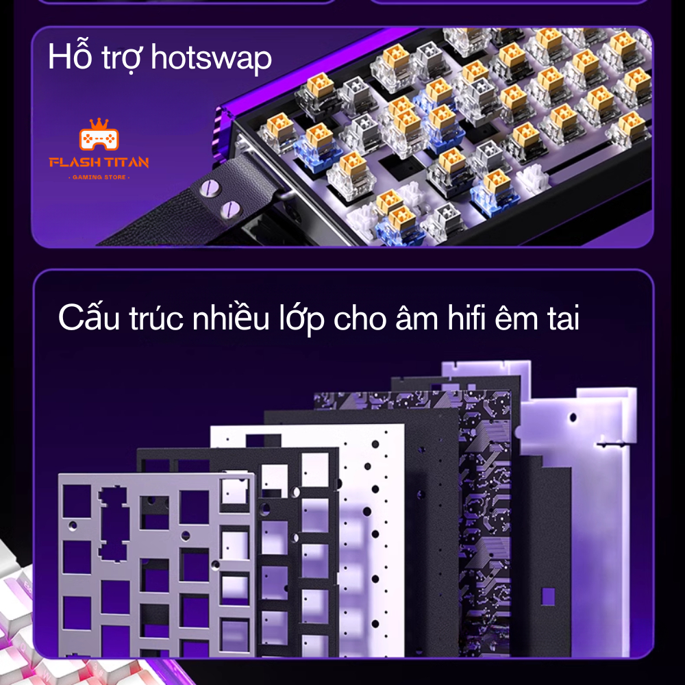 Bàn Phím Cơ Gaming Aula Hero 68 HE - Rapid Trigger - Switch Nam Châm 8k Polling Rate - RT 0.01mm | BigBuy360 - bigbuy360.vn