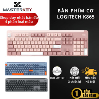 Bàn phím cơ văn phòng Logitech K865 Layout Fullsize 104 phím Switch TTC Red Gõ êm không ồn Hỗ trợ nhập liệu giọng nói