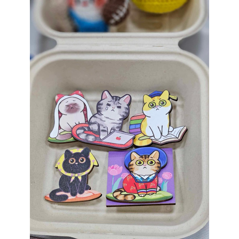 ghim cài gỗ mèo dễ thương by Capy studio