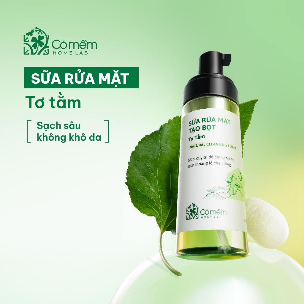 Bọt Rửa Mặt Dưỡng Da Cho Mọi Loại Da Tơ Tằm Cỏ Mềm 150ml