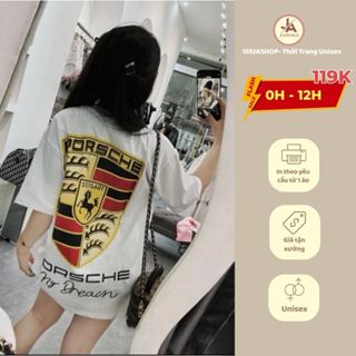 Áo thun form rộng  hình PORSCHE MY DREAM nam nữ hottrend 2024 tay lỡ unisex chất cotton cao cấp đl 250gsm