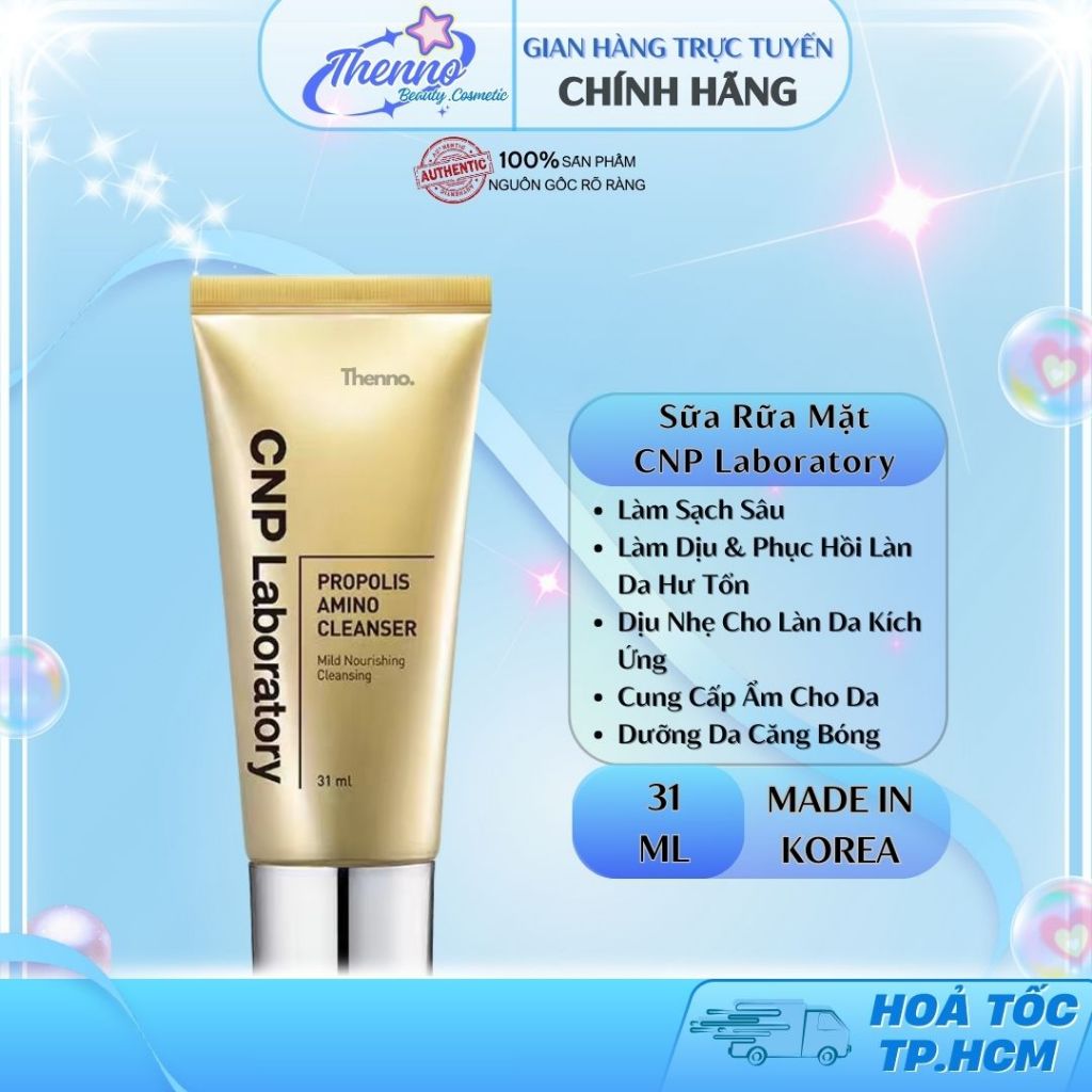 Sữa Rửa Mặt Keo Ong Cấp Ẩm CNP Propolis Amino Cleanser 31ml Hàn Quốc