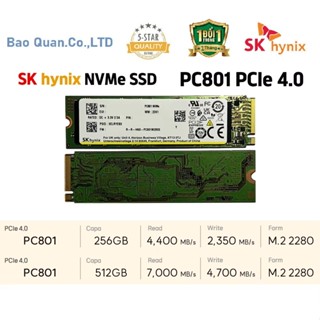 Ổ cứng SSD SK Hynix PC801 256 GB / 512GB M2 Nvme - BH 1 tháng - New bóc máy - Tốc độ 7000MB/s