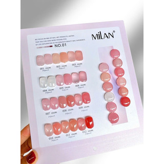 set sơn màu+nhũ+thạch 12chai Milan