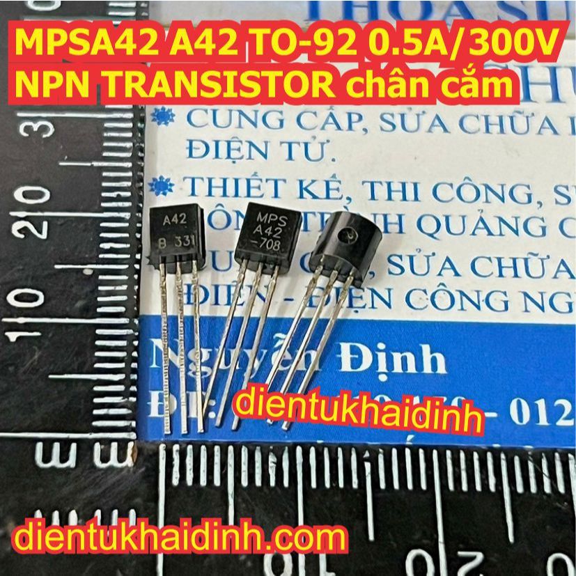 30 con MPSA42 A42 MPSA92 A92 TO-92  transistor 0.5A 300V NPN PNP nghịch thuận kde0200