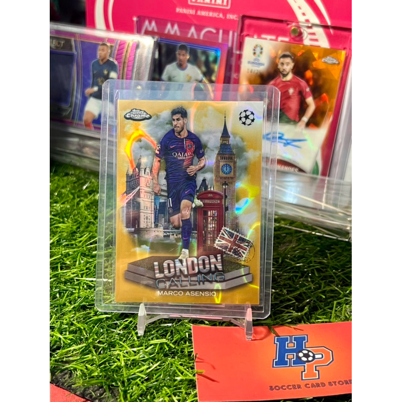 Thẻ bóng đá Marco Asensio Yellow Lava Topps Chrome UCL 2023/24