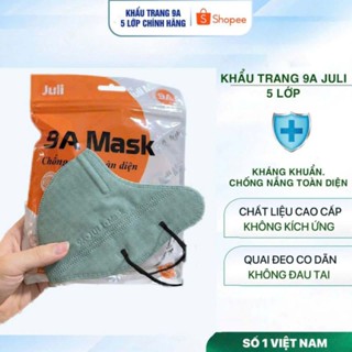 100 chiếc Khẩu Trang 9A July Chống Nắng Toàn Diện, 5 Lớp Dầy Dặn, Chống Tia Uv, Kháng Khuẩn