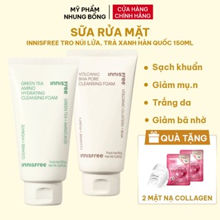Sữa Rửa Mặt Innisfree Tro Núi Lửa Giảm Mụn Sạch Sâu Hàn Quốc Jeju Volcanic Pore Cleansing Foam 150ml