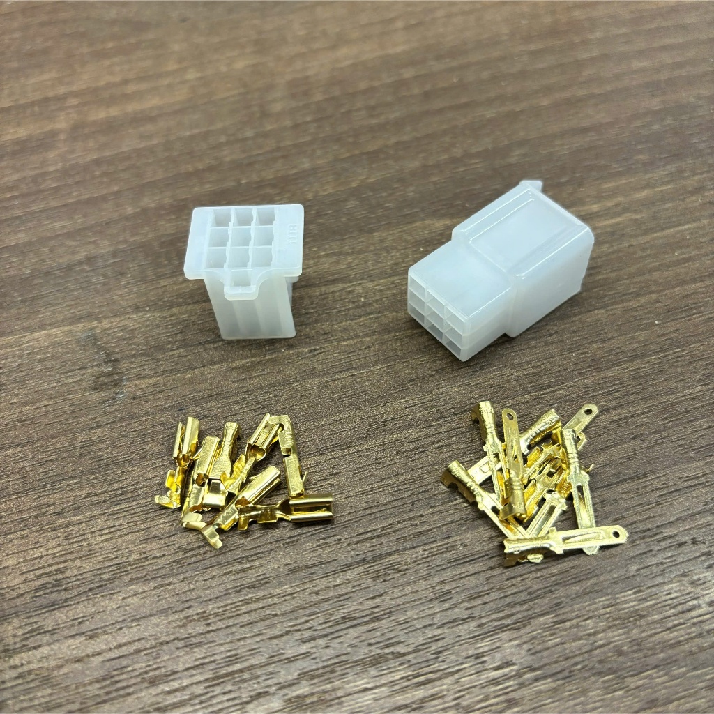 (10 bộ/ Bịch) Jack nhựa 9P + Cos 2.8, DÙNG CHO XE MÁY