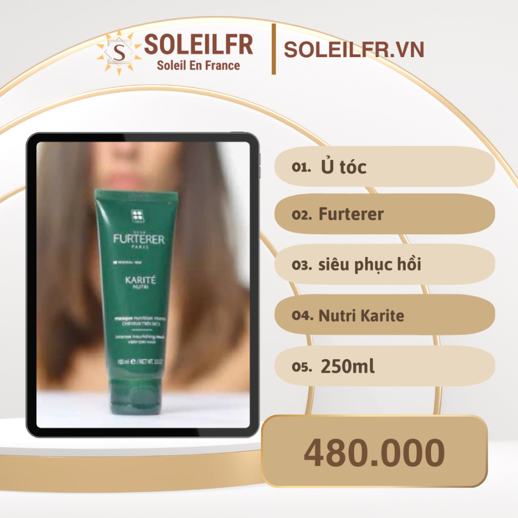 Ủ tóc siêu phục hồi Rene Furterer Nutri Karite 250ml
