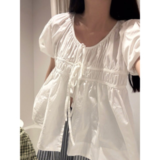 MODEN - Áo baby doll nữ, áo kiểu xẻ tà ( k gồm áo dây) - MUSE