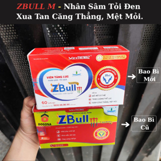 Zbull M New brand - Viên tăng lực cho người trưởng thành, giúp khỏe mạnh, tập trung, tỉnh táo, giảm stress - Hộp 60 viên