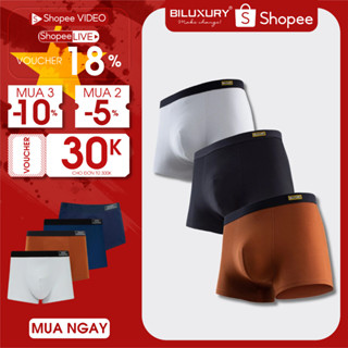 Combo 3 Quần Sịp Đùi Boxer Ngẫu Nhiên, Quần Lót Nam 7SIDB014 - 8SIDT405 - 9SIDB501 Biluxury Thoáng Khí Siêu Mát Mỏng Mềm