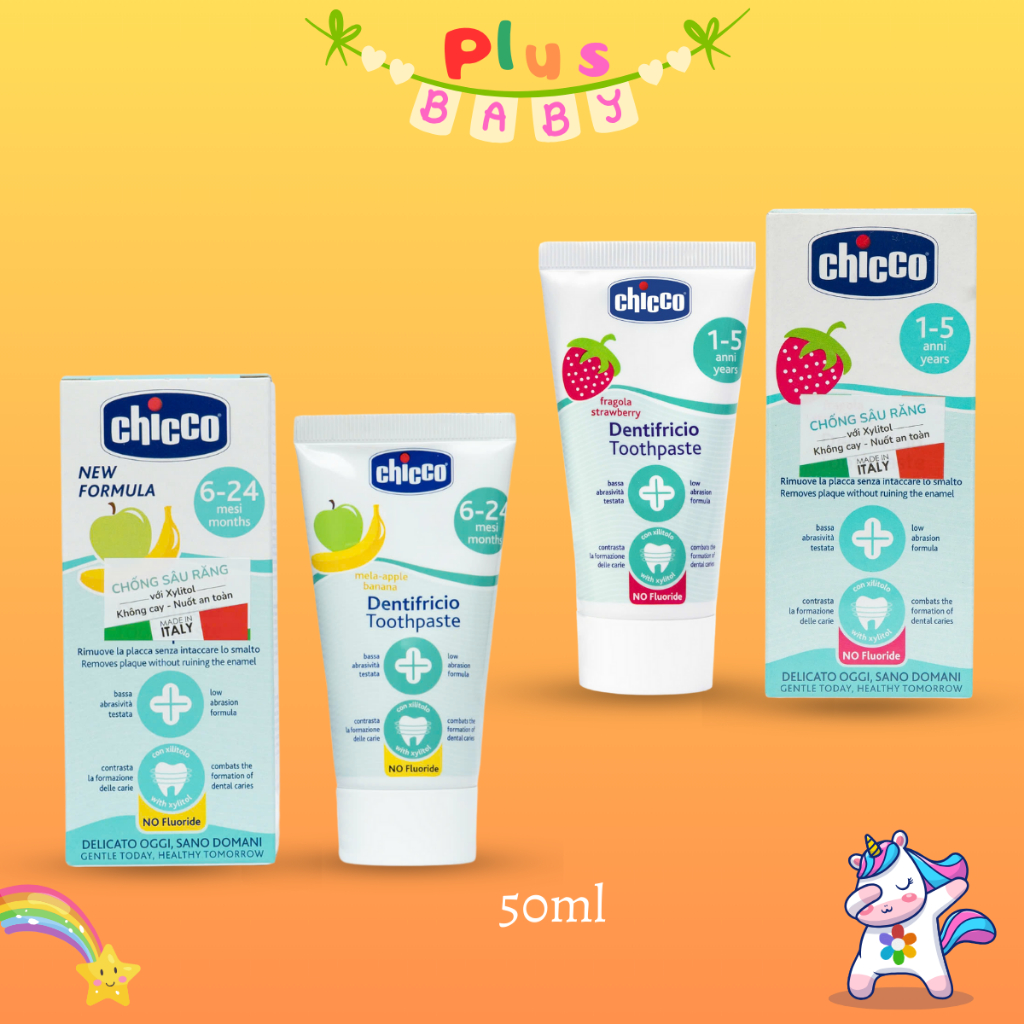 Kem đánh răng Chicco cho bé từ 6 tháng