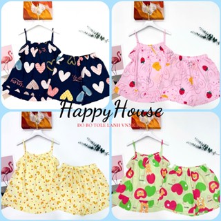 Đồ bộ lanh nữ , Bộ Tole Nữ Đùi Hai Dây Mẫu Bèo Tầng Mặc Nhà Siêu Xinh VNXK F21 42-75kg Cao Cấp - Happyhouse93