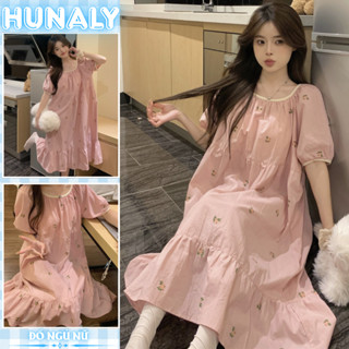  Đầm váy ngủ mặc nhà tay lỡ chất cotton form rộng bigsize thoải mái phong cách tiểu thư 6235 E-24 