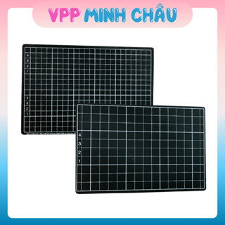 Bảng đen viết phấn kẻ 4 ô ly/ 5 ô ly chống lóa mỏi mắt cho học sinh cấp 1 luyện viết chất liệu nhựa cứng bền đẹp