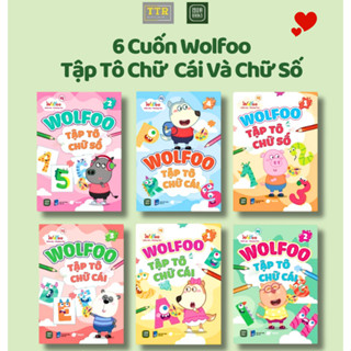  Sách - Combo 6 Cuốn Wolfoo Tập Tô Chữ Chữ Cái Và Chữ Số 