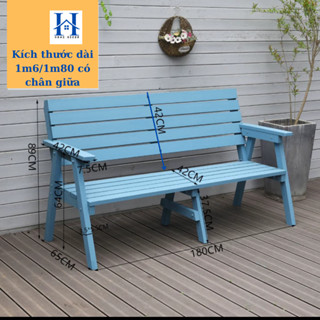  Ghế Băng Ngoài Trời,Băng Chờ Công Viên Có Lưng Tựa,Ghế Thư Giãn Sân Vườn Ngoài Trời,Chất Liệu Gỗ Thông Nhập Khẩu 100% 