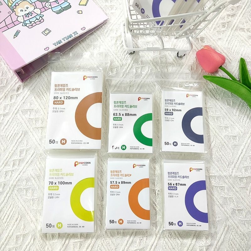 Set 50 sleeve Popcorn nhiều kích thước đựng card, thẻ
