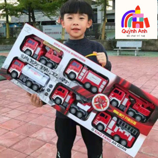 Bộ 6 Xe Đồ Chơi Size To Cho Bé, Xe Ô Tô Cho Bé, Xe Công Trình, Cứu Hoả, Cảnh Sát, Quân Sự, Cứu Hộ, Xây Dựng