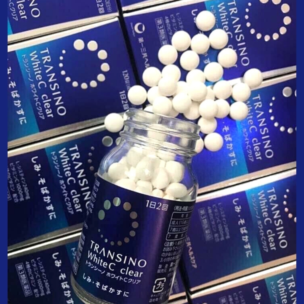 Viên Uống Trắng Da Transino White C Clear 240 viên Nhật Bản Trắng Da, Mờ Nám, Tàn Nhang